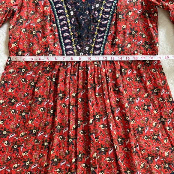 Anthropologie Akemi + Kin Rosalind Embroidered Dress Boho Festival Size Medium - Picture 12 of 13